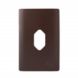 Placa p/ 1 Tomada Vertical 4x2 - Novara Marrom Fosco